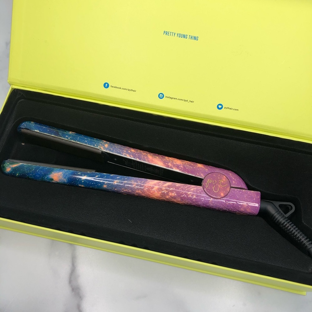 PYT Galaxy ceramic flat iron styling tool NIB